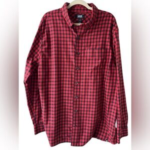 Alaskan Hardgear Duluth Shirt Mens XL Tall Red Black Buffalo Check Flannel